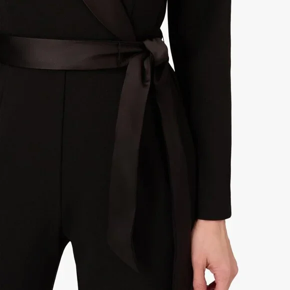 womens Crepe Tuxedo Jumpsuit